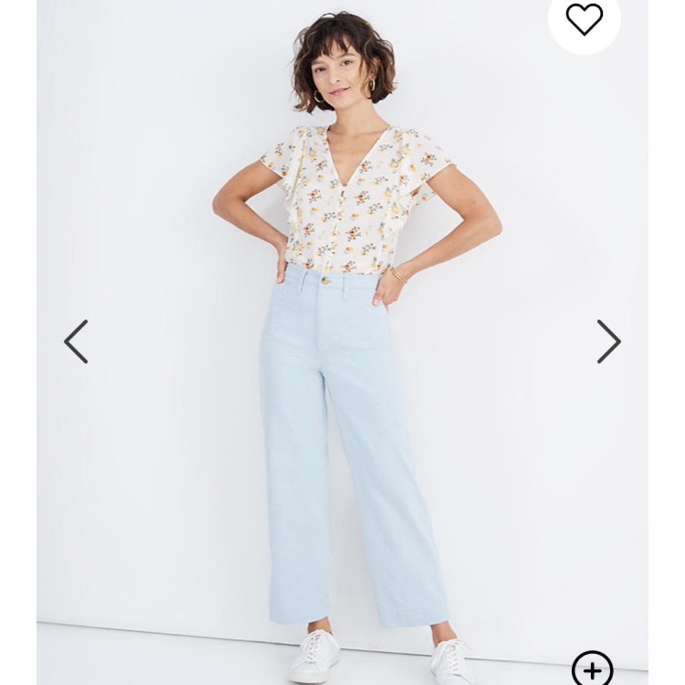 Slim Emmett Wide-Leg Crop Pants in Speckle